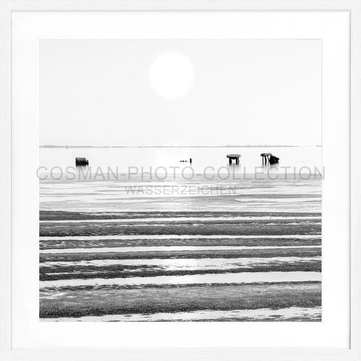 Poster ’Wattenmeer’ Sylt SY72Q - Weiss 1.5cm / Quadrat