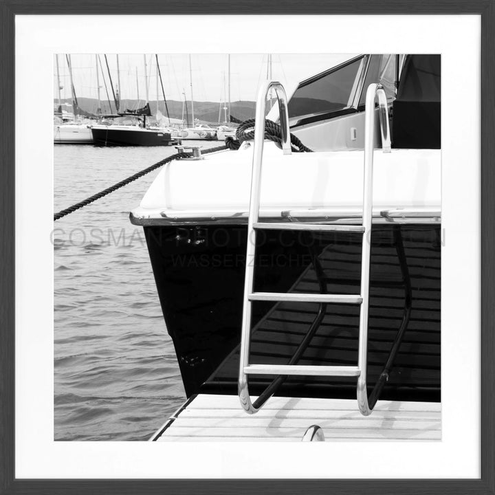 Poster ’Yacht’ Saint Tropez ST30Q - Schwarz matt 1.5cm