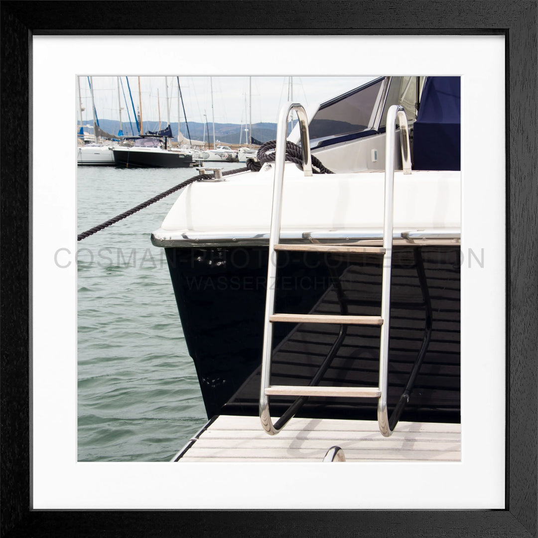 Poster ’Yacht’ Saint Tropez ST30Q - Schwarz 3cm