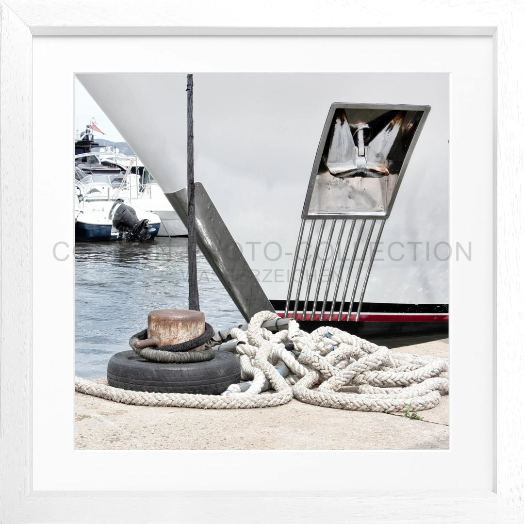 Poster ’Yacht’ Saint Tropez ST34Q - Weiss 3cm / Motiv: