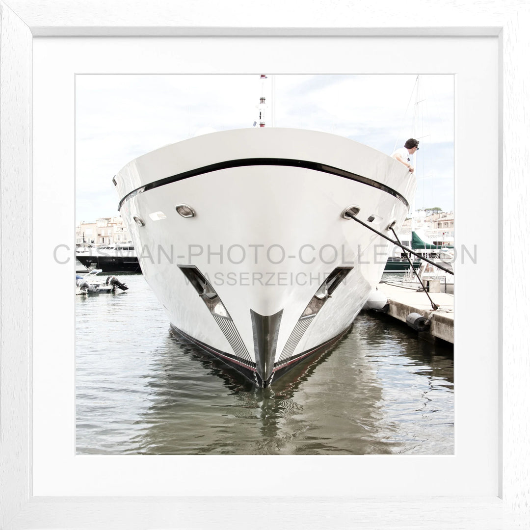 Poster ’Yacht’ Saint Tropez ST35Q - Weiss 3cm / Motiv: