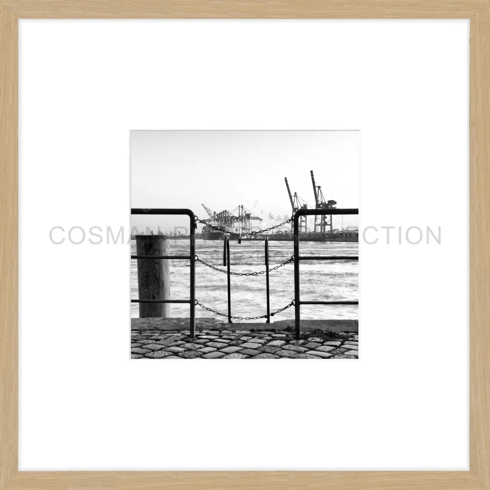 Poster Hamburg ’Hafen’ HH30 - 43x43cm Objektrahmen