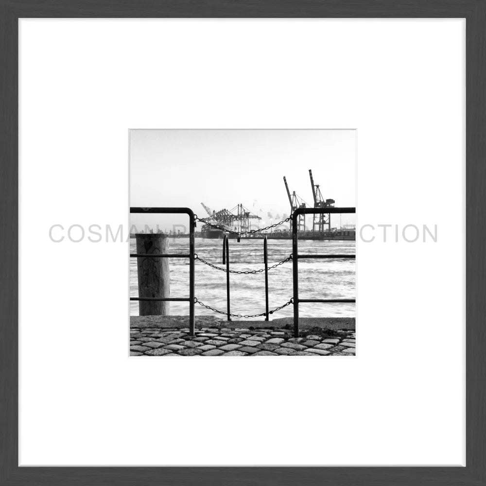 Poster Hamburg ’Hafen’ HH30 - 43x43cm Objektrahmen