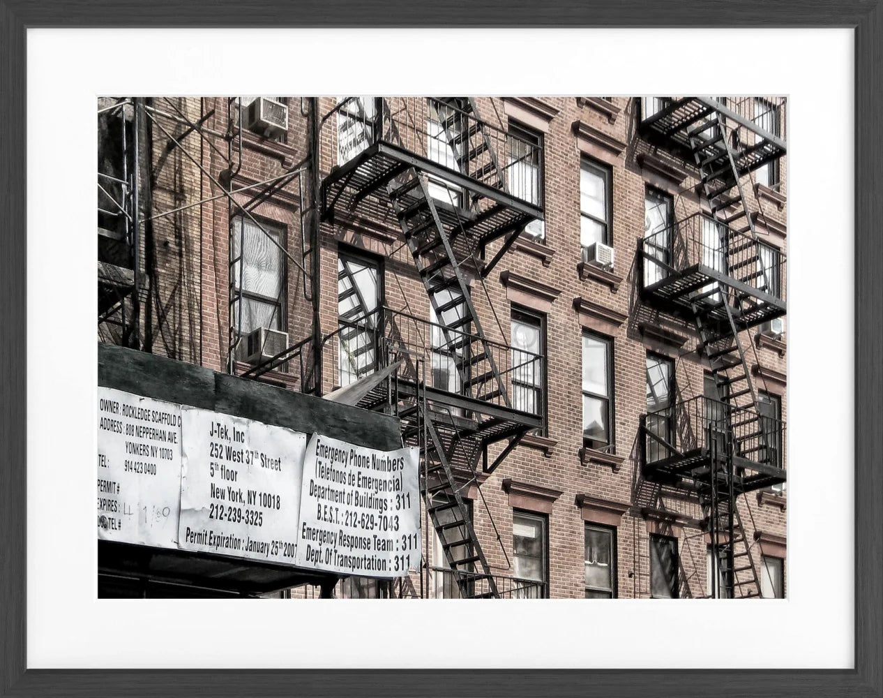 Poster New York ’Feuertreppen’ NY93 - Wandbilder