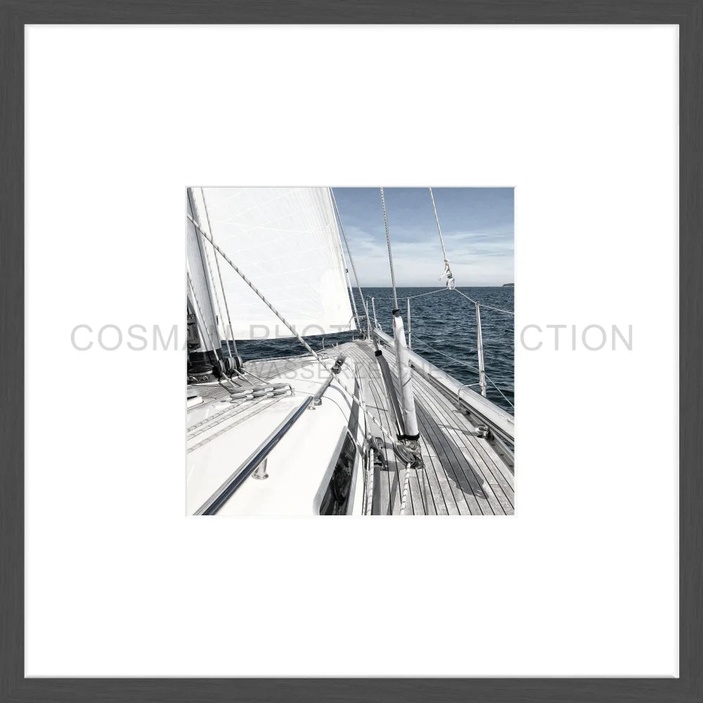 Poster Segelboot SAIL01OB - 43x43cm Objektrahmen